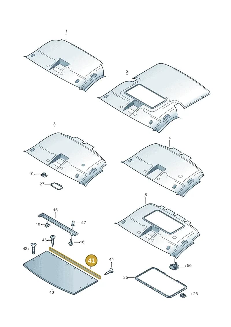 7H3861813F — Volkswagen Caravelle (2015-2019) diagram 410867550, position 41