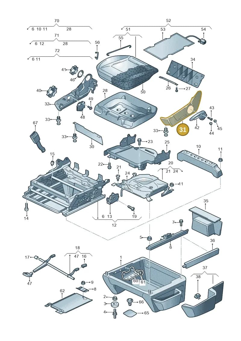 7H5881317H92W — Volkswagen Transp. caravelle (2011-2015) diagram 731881000, position 31