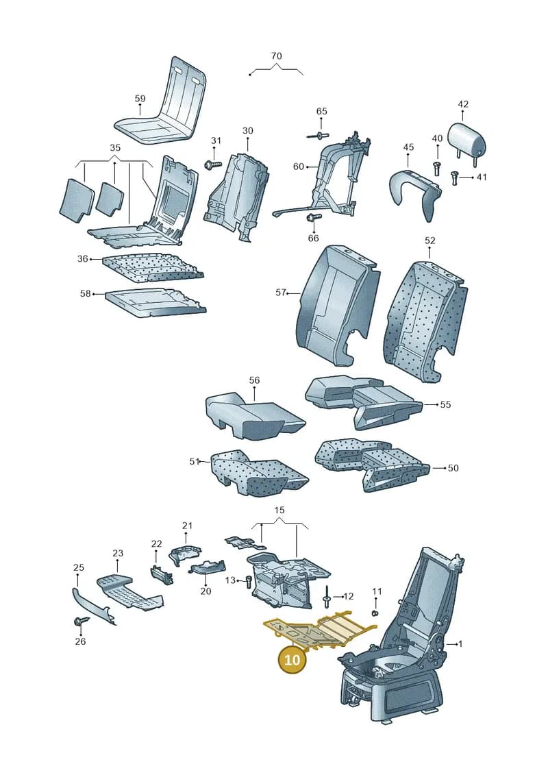 7H5883103 — Volkswagen Transp. caravelle (2008-2009) diagram 410883350, position 10