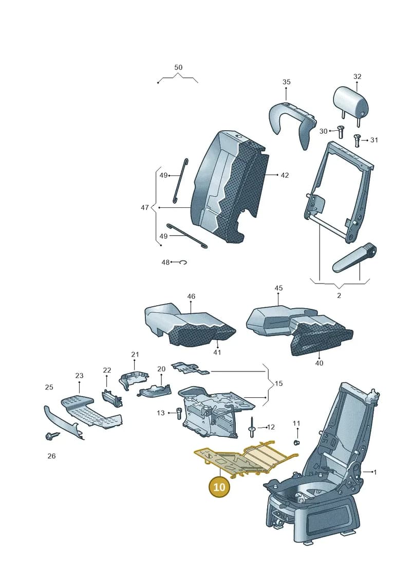 7H5883103 — Volkswagen Transporter Multivan (2019-2024) diagram 679883350, position 10