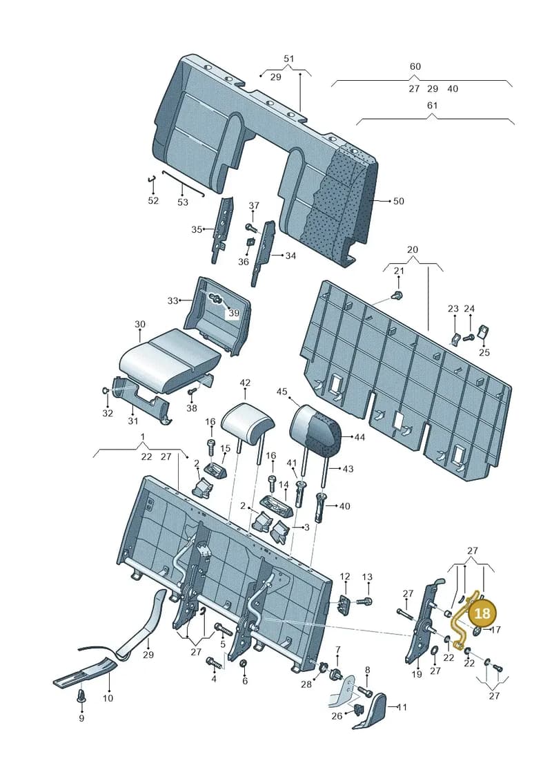 7H5885194 — Volkswagen Transp. caravelle (2011-2015) diagram 410885600, position 18