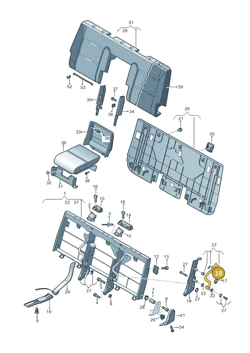 7H5885194 — Volkswagen Caravelle (2015-2019) diagram 861885600, position 18