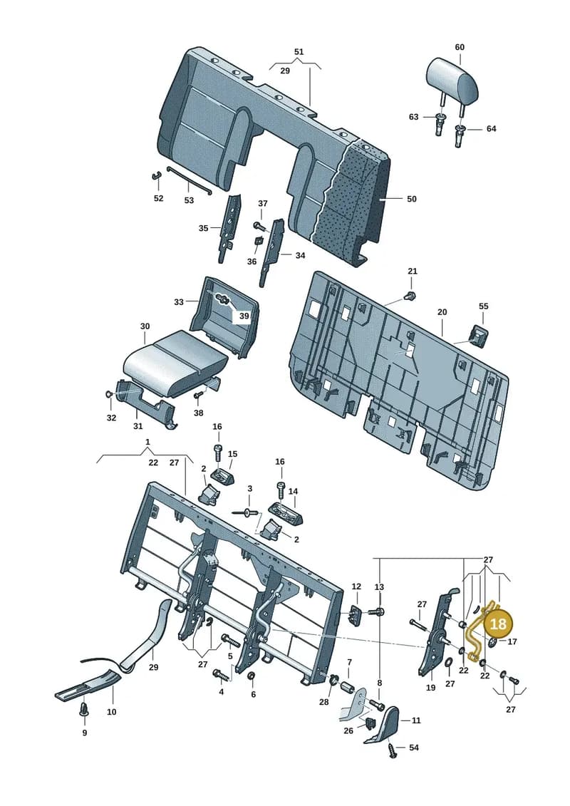 7H5885194 — Volkswagen Transporter Multivan (2019-2024) diagram 7em885600, position 18