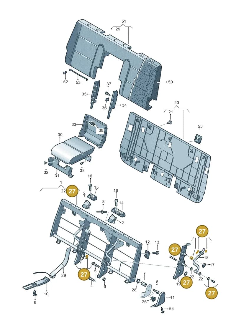 7H5885908 — Volkswagen Caravelle (2015-2019) diagram 861885600, position 27
