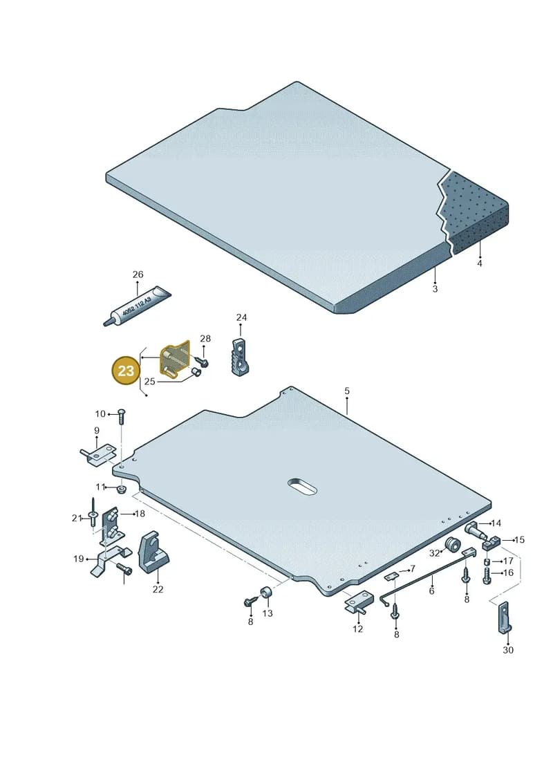 7H7067111A — Volkswagen California Camper (2009-2011) diagram 452067500, position 23