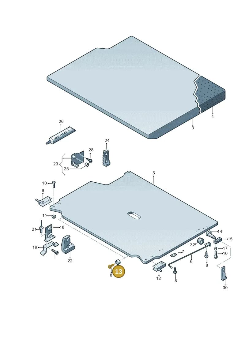 7H7067310C — Volkswagen California Camper (2009-2011) diagram 452067500, position 13
