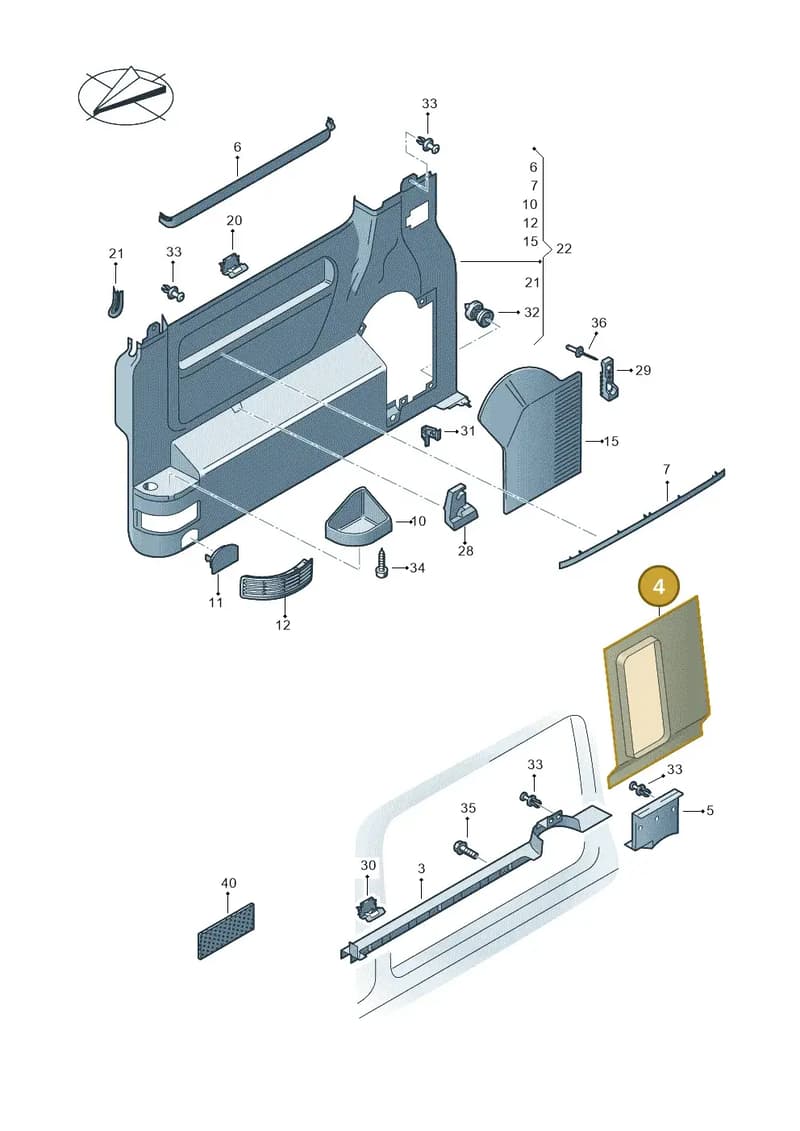 7H7067329A — Volkswagen California Camper (2011-2015) diagram 452867350, position 4