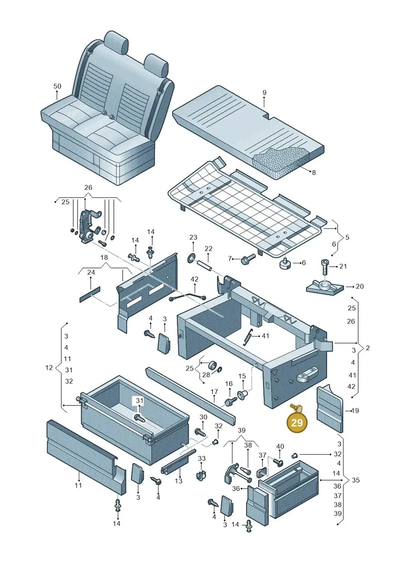 7H7067417 — Volkswagen Caravelle (2019-2024) diagram 452067300, position 29