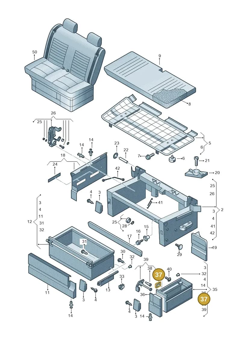 7H7067523 — Volkswagen Caravelle (2019-2024) diagram 452067300, position 37