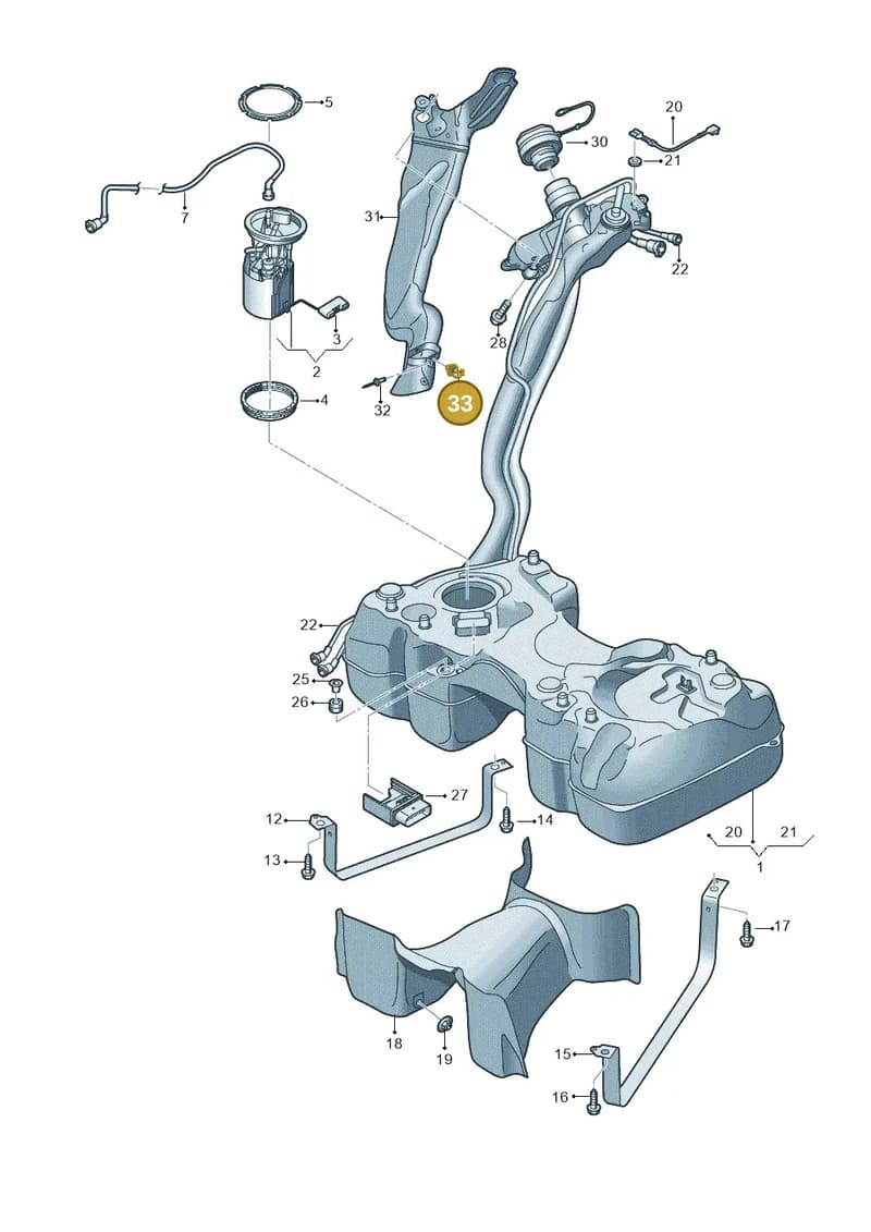 7H7067813 — Audi Q3 (2018-2025) diagram 597201110, position 33