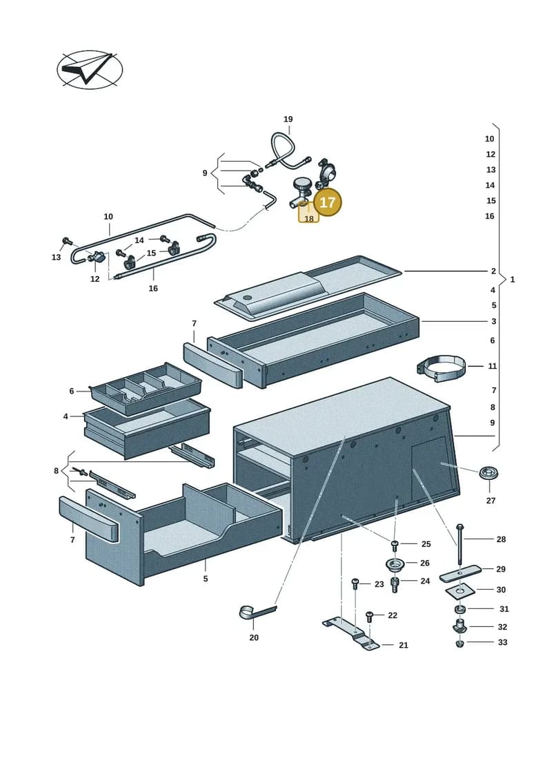 7H7068111 — Volkswagen Caddy Maxi (2020-2025) diagram 2ka068000, position 17