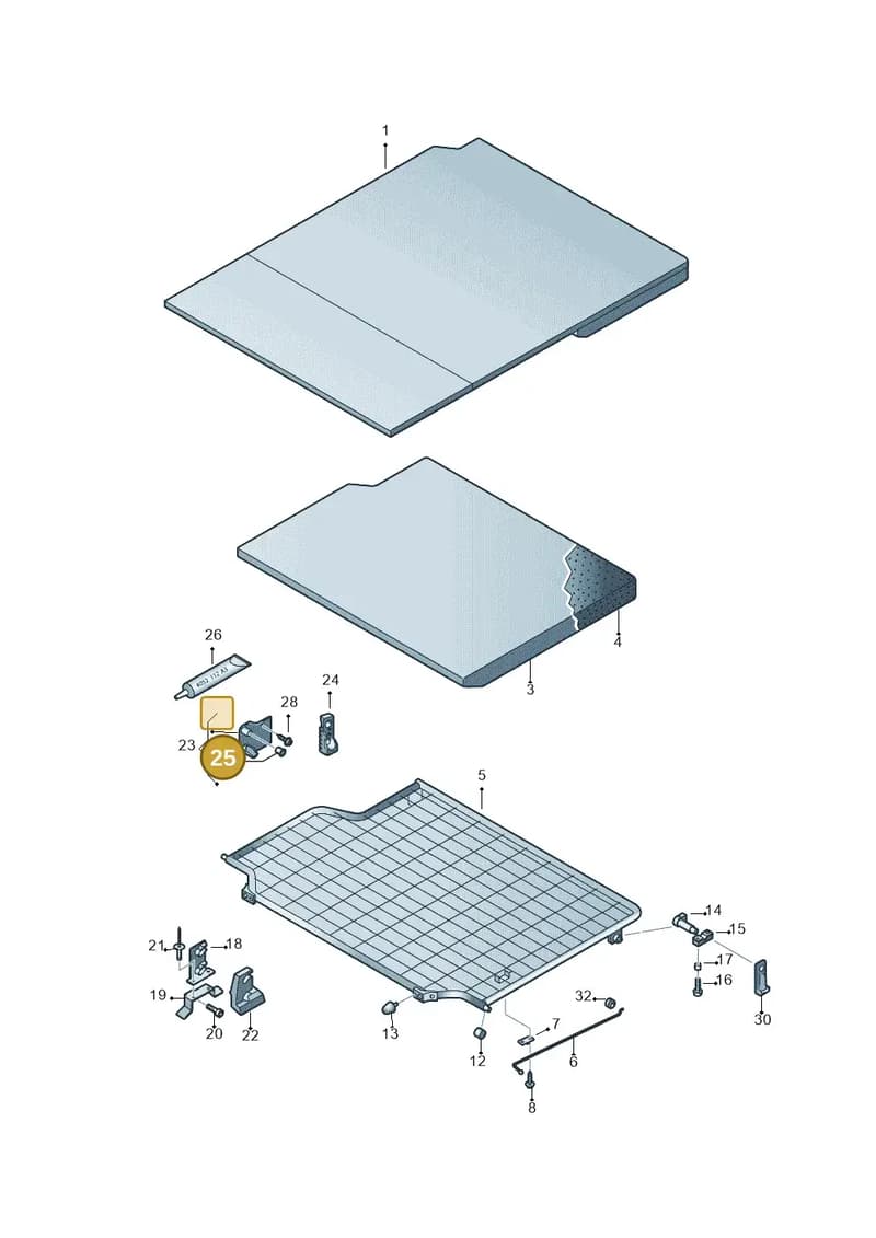 7H7068135A — Volkswagen California (2015-2019) diagram 733067500, position 25