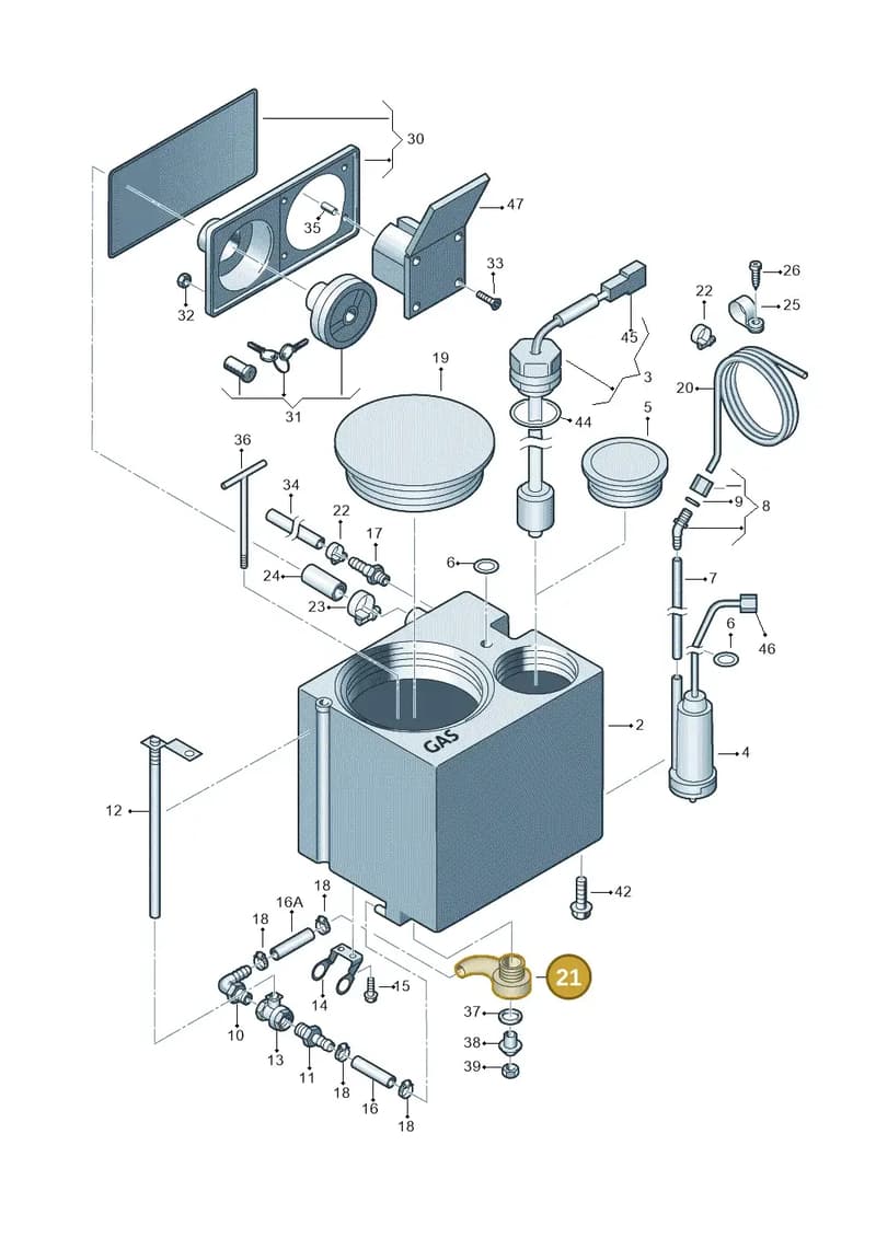 7H7068302A — Volkswagen Caravelle (2019-2024) diagram 452068300, position 21