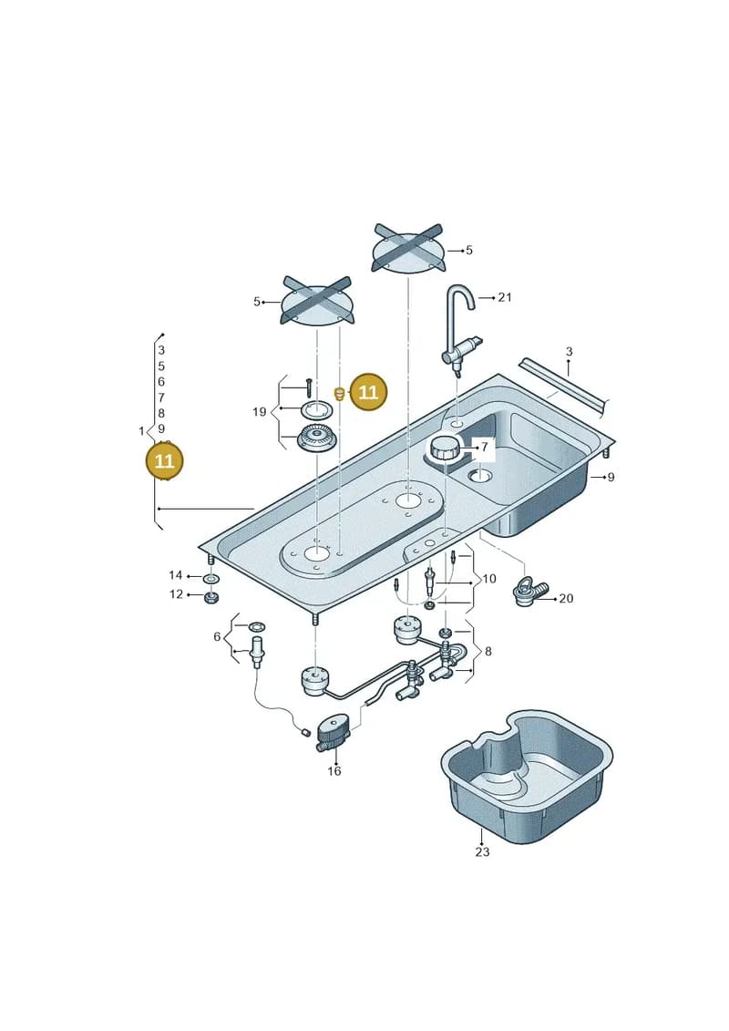 7H7070157A — Volkswagen Caravelle (2019-2024) diagram 733068110, position 11