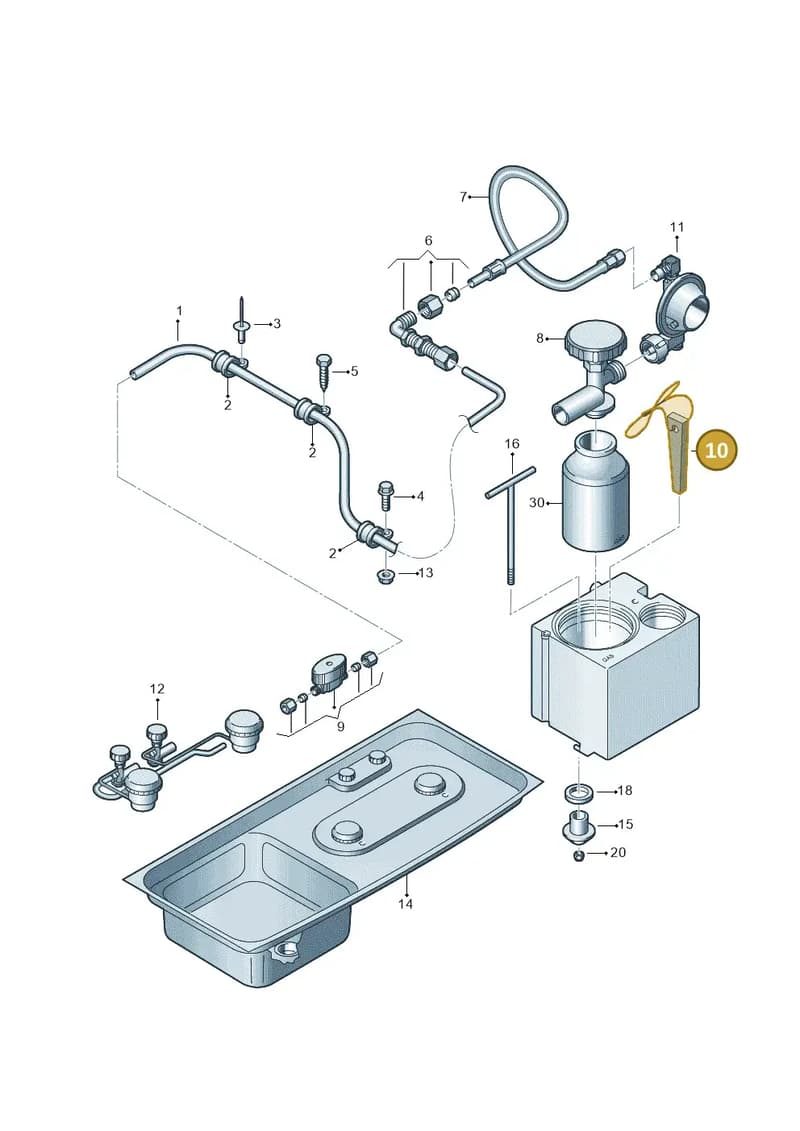 7H7070611 — Volkswagen Caravelle (2019-2024) diagram 452068400, position 10