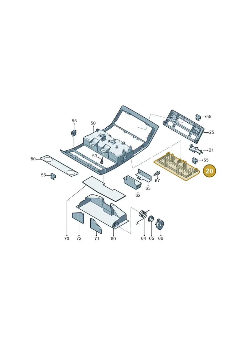 7H7858970 — Volkswagen California Camper (2011-2015) diagram 452867500, position 20