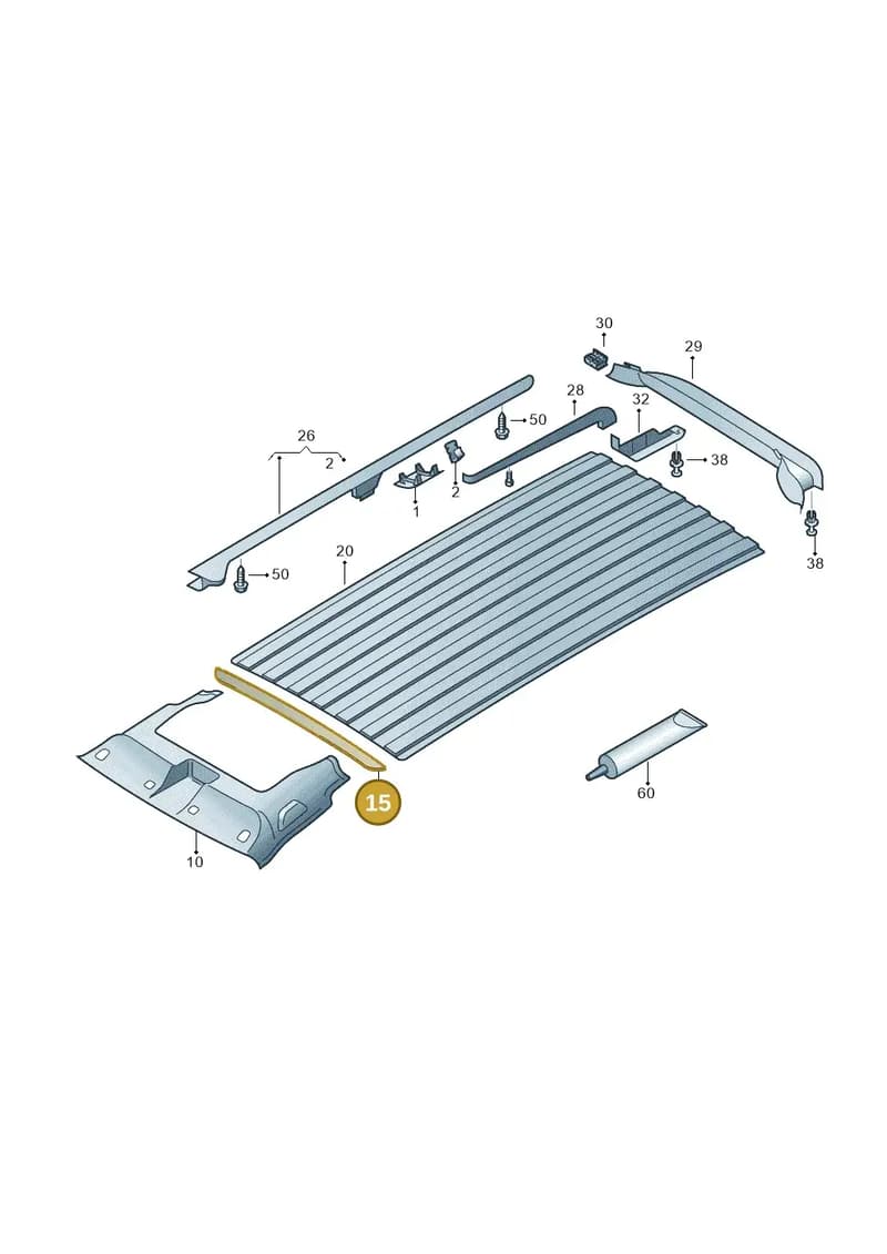 7H7867515 — Volkswagen California Camper (2011-2015) diagram 452867550, position 15