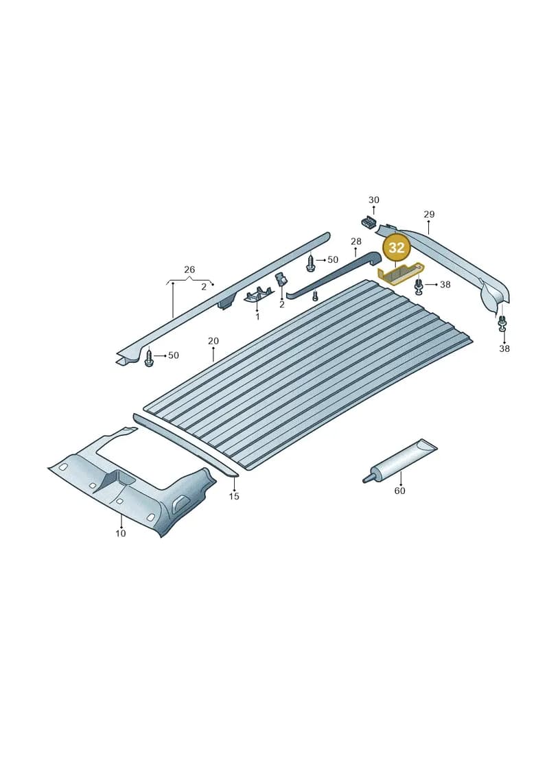 7H7868650A — Volkswagen California Camper (2011-2015) diagram 452867550, position 32