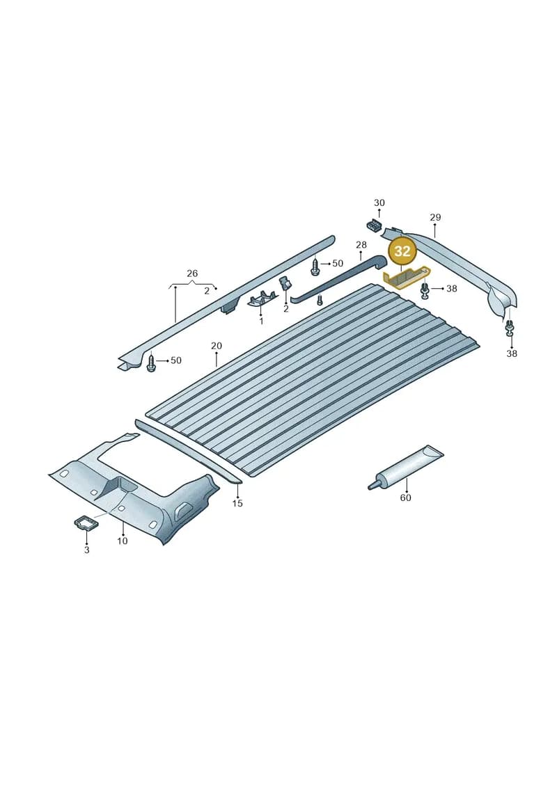 7H7868650A — Volkswagen Caravelle (2019-2024) diagram 871867055, position 32