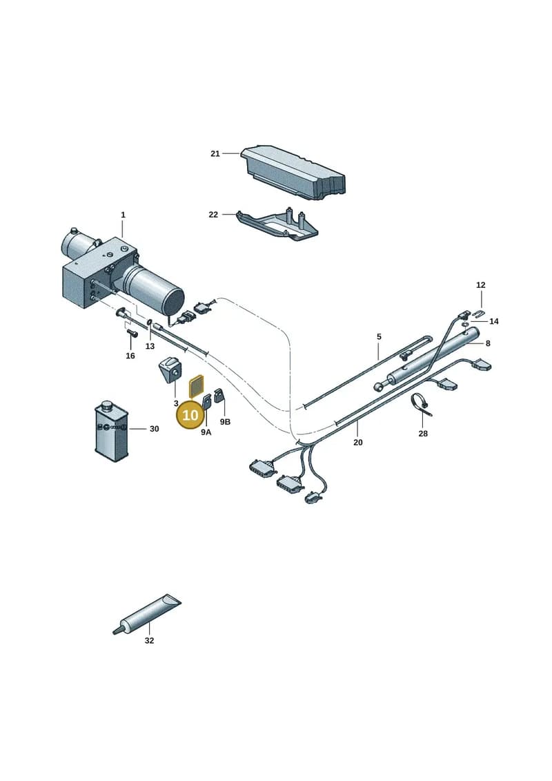 7H7875221A — Volkswagen Caravelle (2019-2024) diagram 7ep875030, position 10