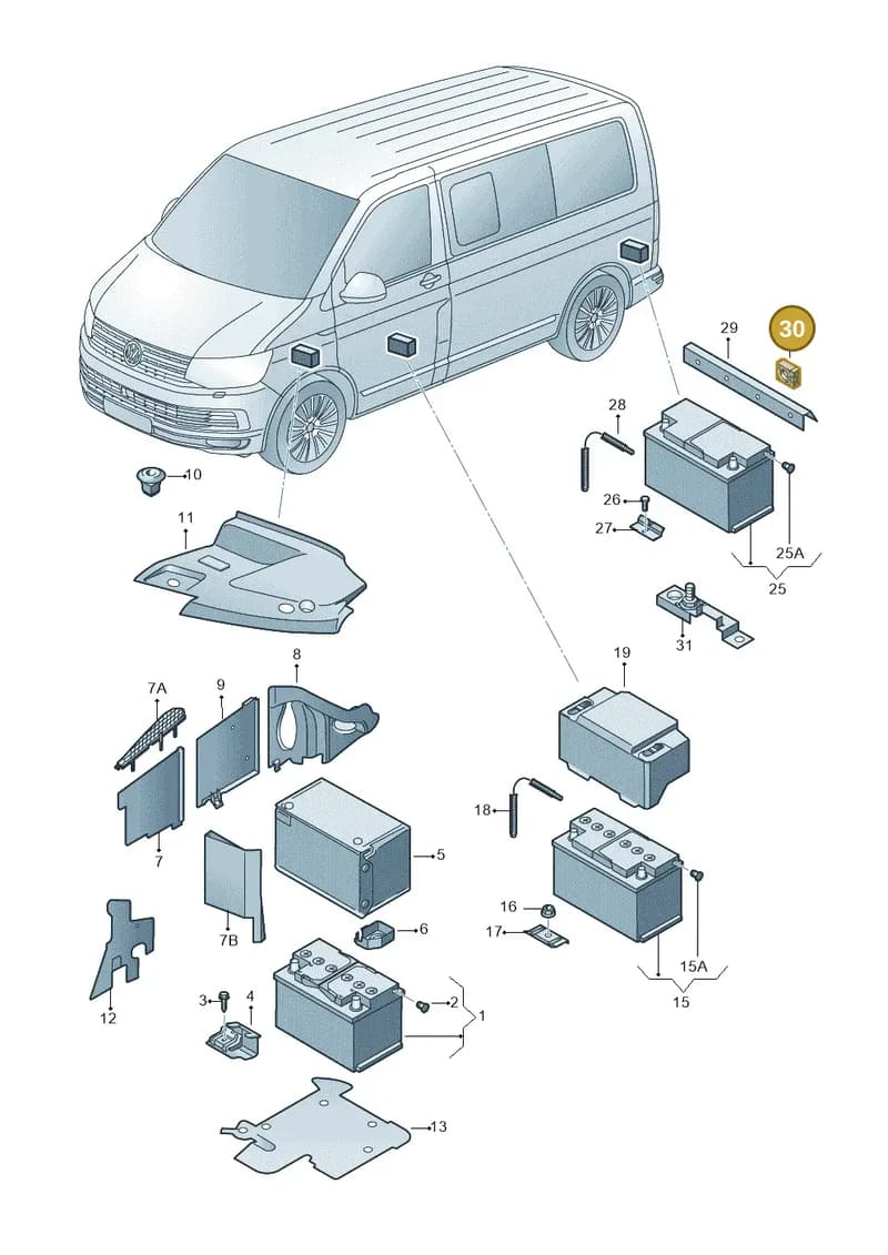 7H7937629 — Volkswagen California (2015-2019) diagram 871915000, position 30