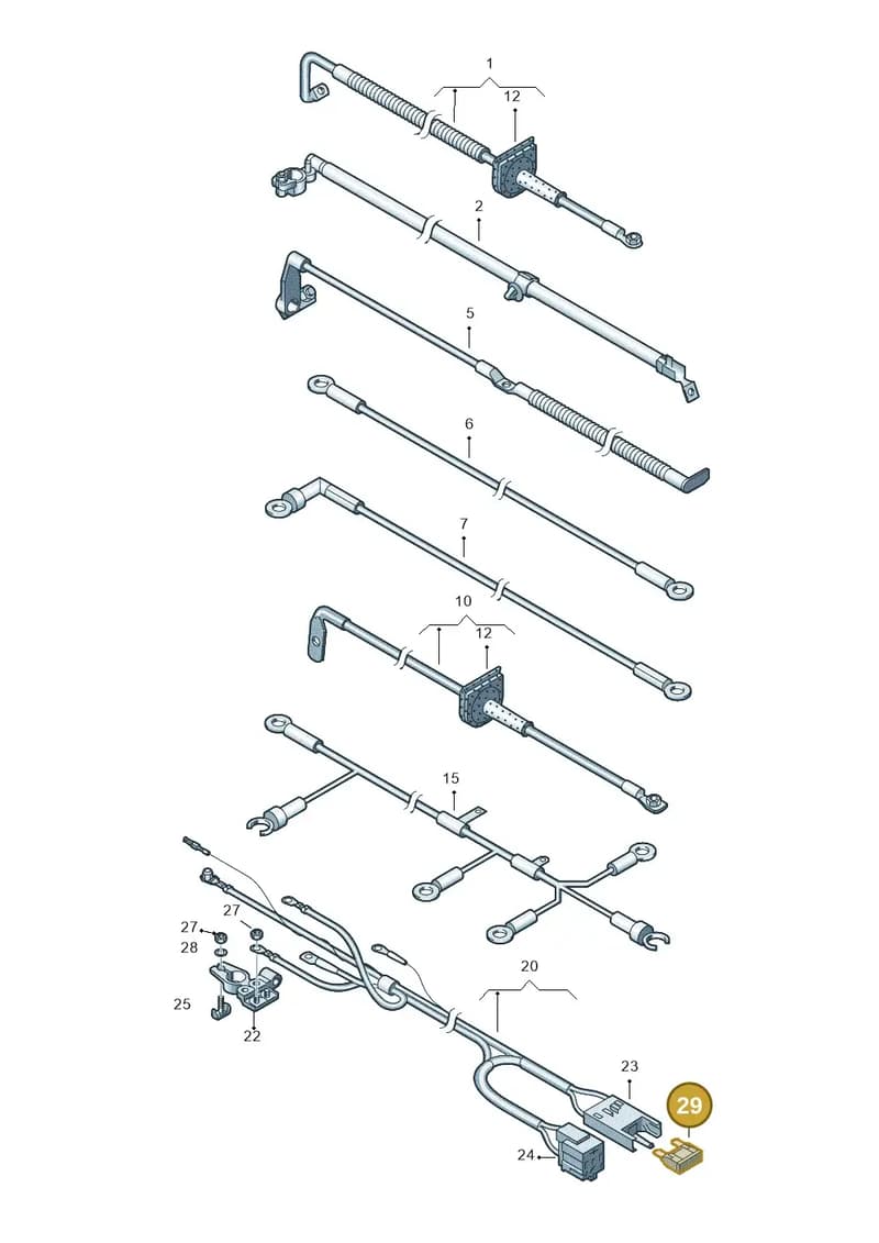 7H7937629A — Volkswagen California Camper (2011-2015) diagram 452971020, position 29