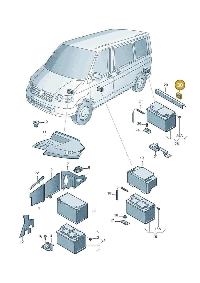7H7937629A — Volkswagen California Camper (2011-2015) diagram 679915000, position 30