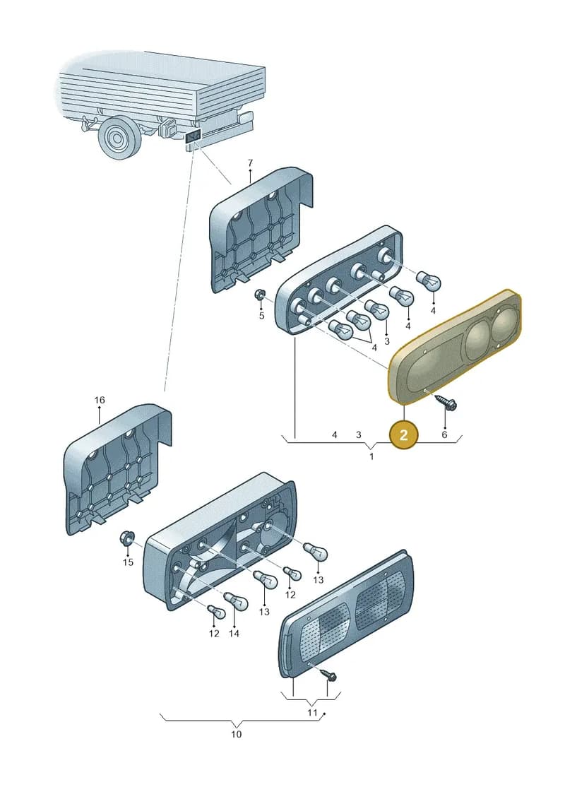 7J0945111A — Volkswagen Crafter (2016-2025) diagram 807945000, position 2
