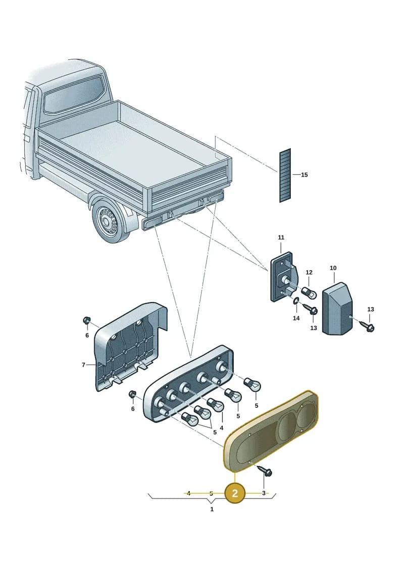 7J0945111A — Volkswagen Transporter Single Cab (2019-2024) diagram 7fp945000, position 2