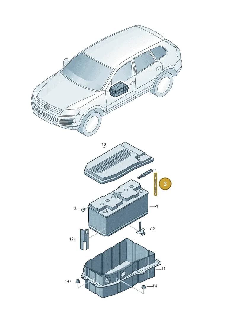 7L0915531 — Volkswagen Touareg (2012-2014) diagram 693915000, position 3