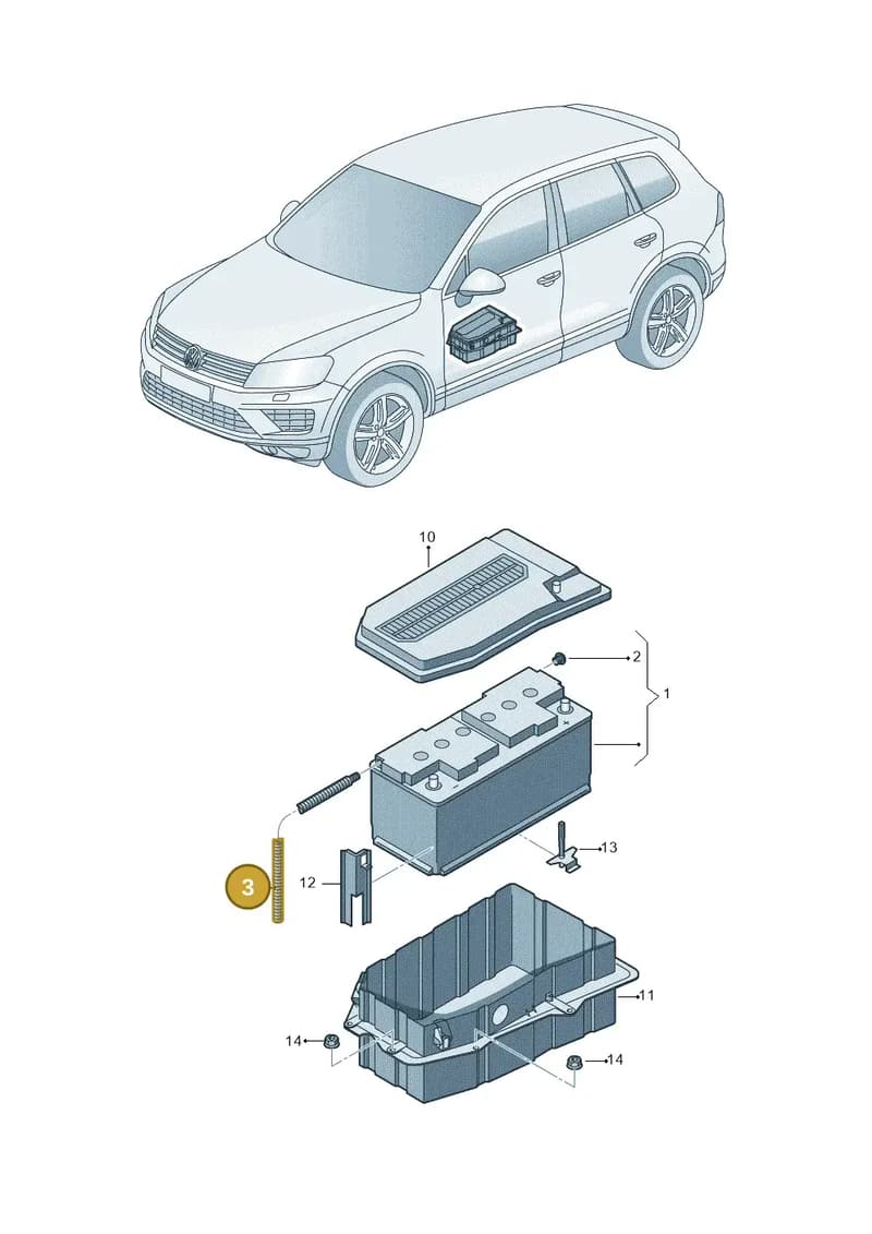 7L0915531 — Volkswagen Touareg (2014-2018) diagram 787915000, position 3