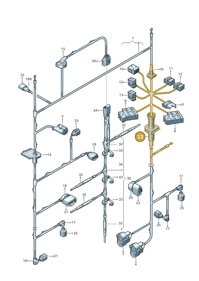 7L0941341 — Volkswagen Touareg                08> (2007-) diagram 274971350, position 13