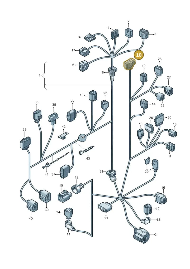 7L0971636C — Volkswagen Touareg (2012-2014) diagram 693971790, position 10