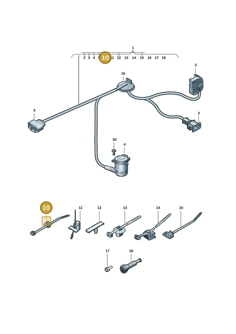 7L0971838 — Audi A5 Limousine (2024-2025) diagram 8wk972680, position 10