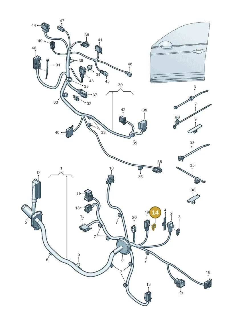 7L0972849 — Volkswagen Arteon (2017-2025) diagram 828972330, position 14