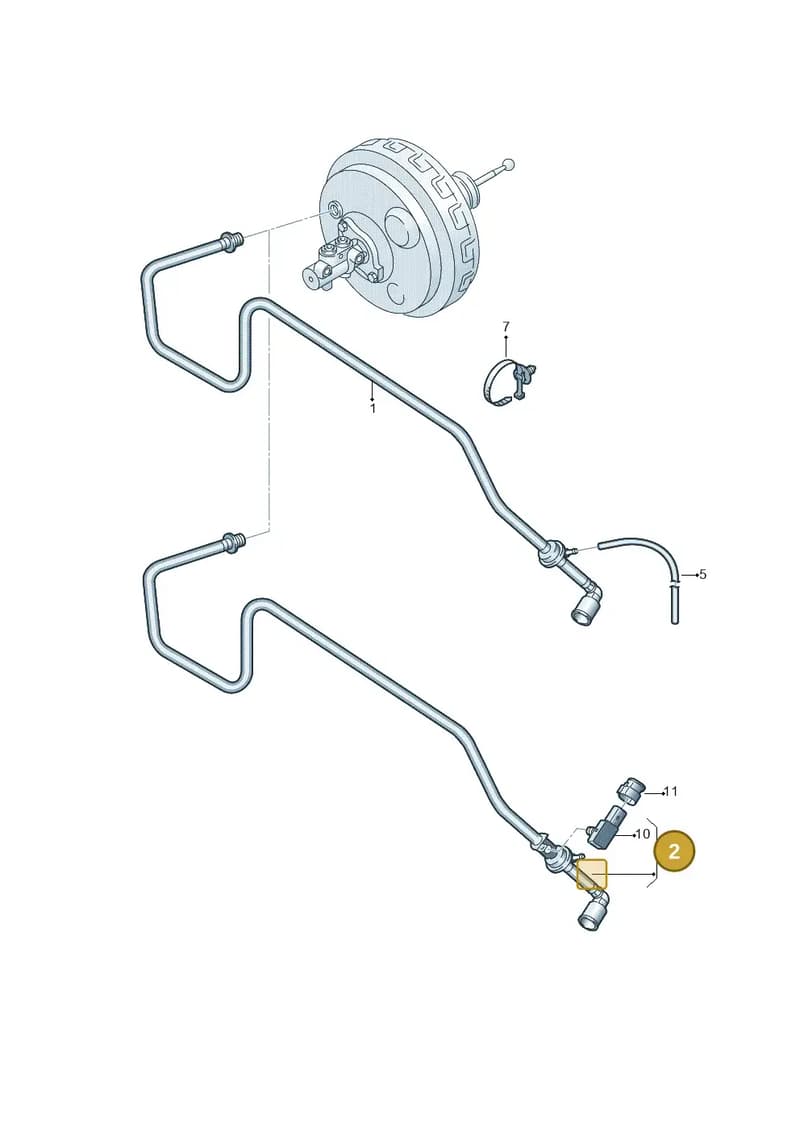 7L2611931B — Volkswagen Transporter Multivan (2019-2024) diagram 861611750, position 2