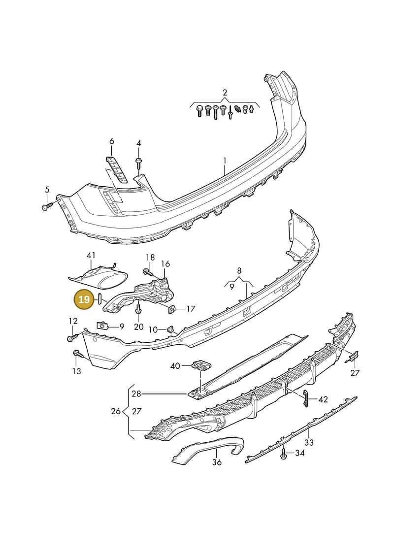 7L5018897 — Audi RS Q8 (2019-2025) diagram 595807700, position 19
