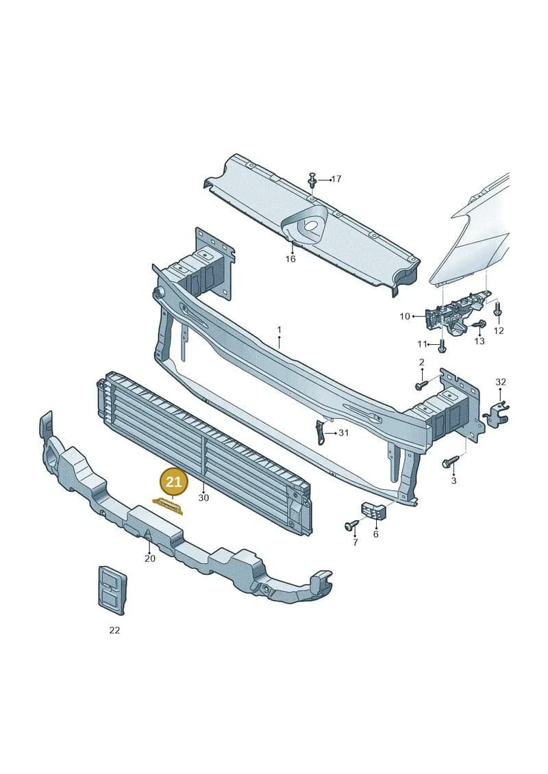 7L5018897 — Audi A3 Sportback (2019-2025) diagram 596807000, position 21