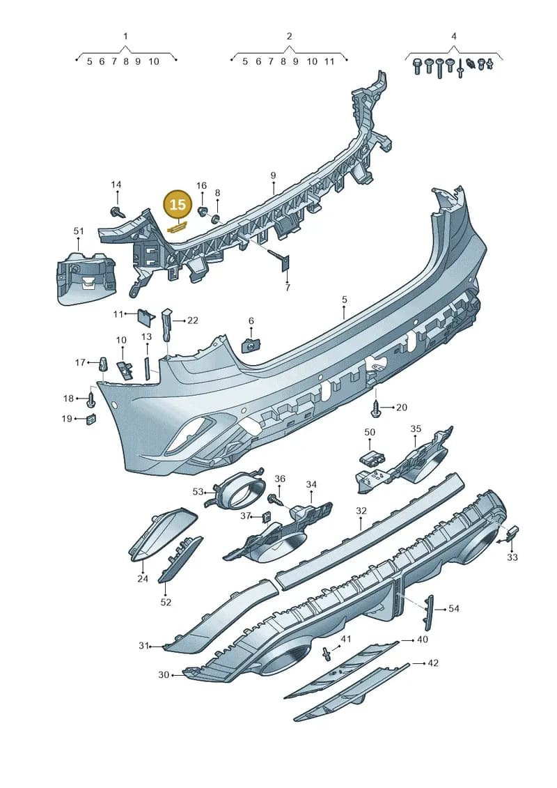 7L5018897 — Audi A3 Sportback (2019-2025) diagram 596807950, position 15