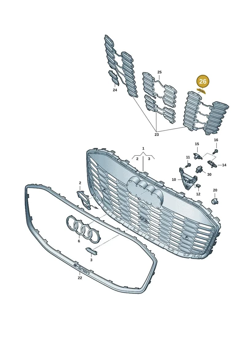 7L5018897 — Audi Q6 e-tron (2023-2025) diagram f5s853400, position 26