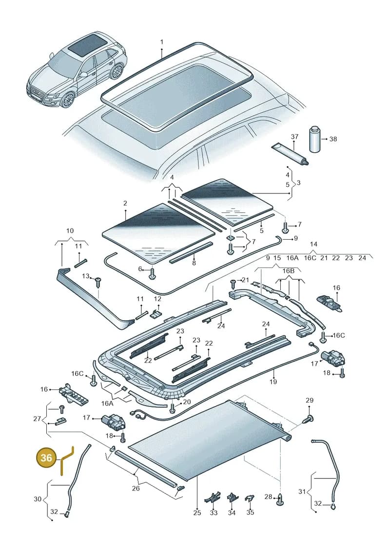 7L5875699A — Audi Q5 qu. 2.0 TDI (2008-2012) diagram 647877000, position 36