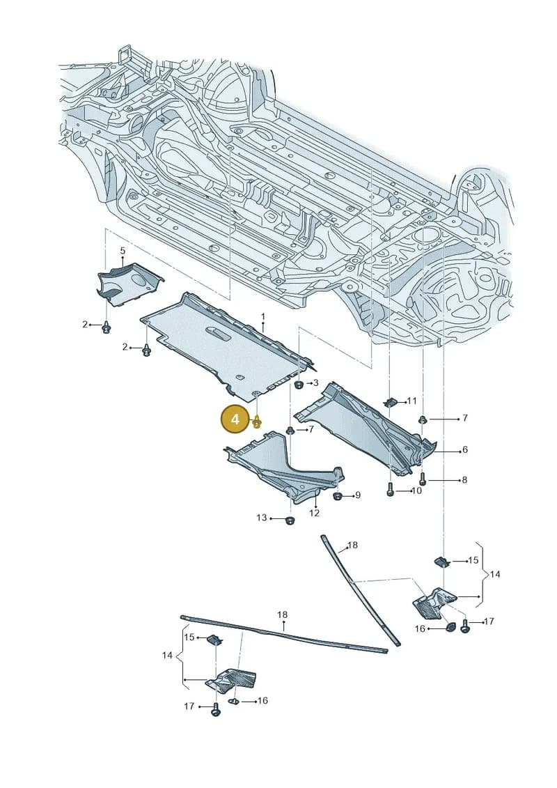 7L6018883 — Audi RS7 Sportback (2013-2018) diagram 765825000, position 4