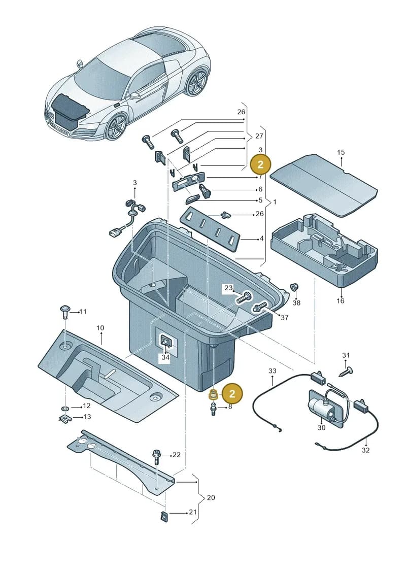 7L6127477 — Audi R8 qu. 5.2 (2012-2015) diagram 618863800, position 2