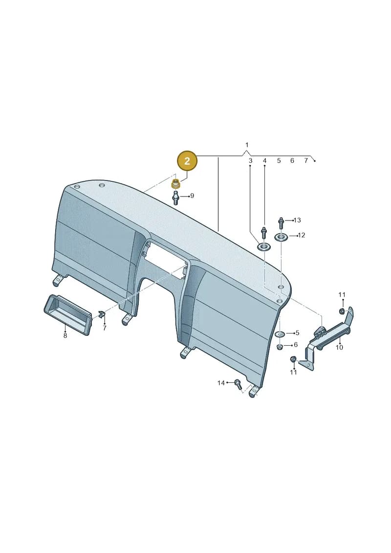 7L6127477 — Audi R8 Spyder (2015-2024) diagram 872863100, position 2
