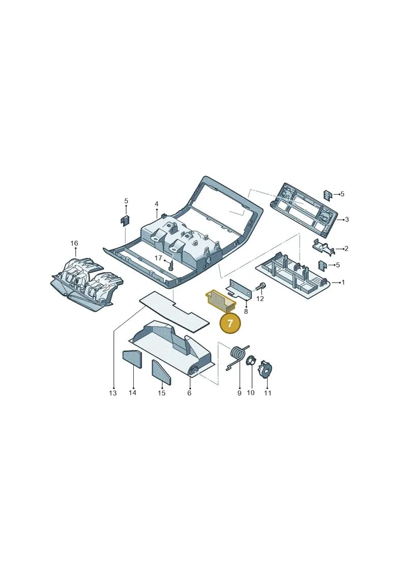 7L6827581AY20 — Volkswagen California (2015-2019) diagram 871867500, position 7