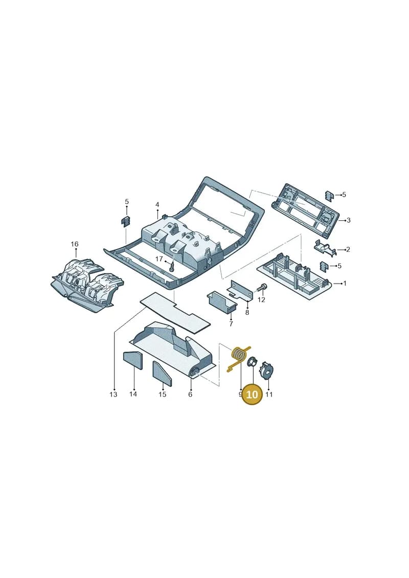 7L6857515 — Volkswagen California (2015-2019) diagram 871867500, position 10