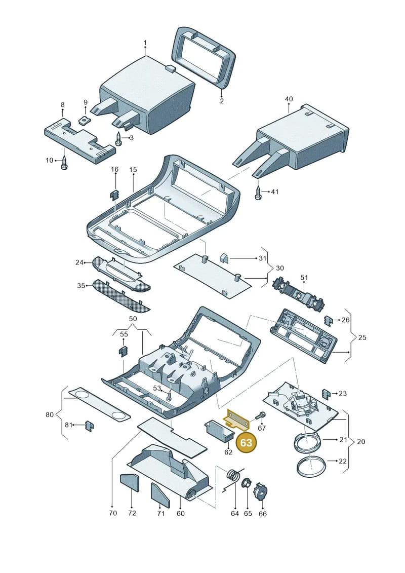 7L6857871 — Volkswagen TRANSPORTER/4MOTION    07 (2006-2007) diagram 410867500, position 63