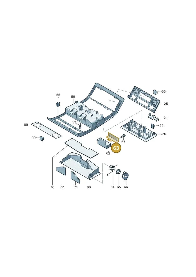 7L6857871 — Volkswagen California Camper (2011-2015) diagram 452867500, position 63