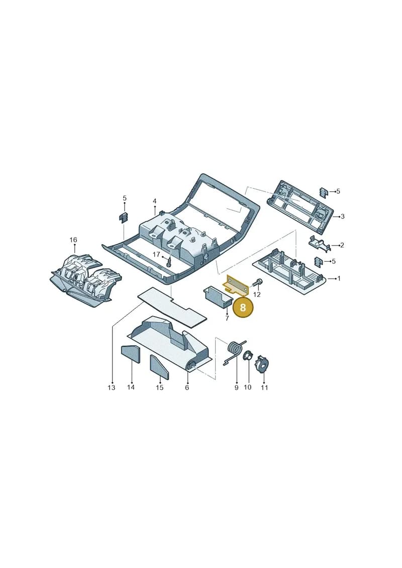 7L6857871 — Volkswagen California (2015-2019) diagram 871867500, position 8