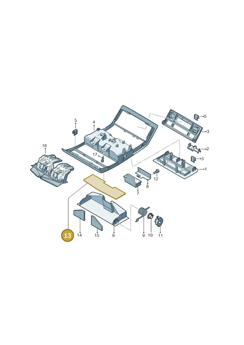 7L6867349A9B9 — Volkswagen California (2015-2019) diagram 871867500, position 13